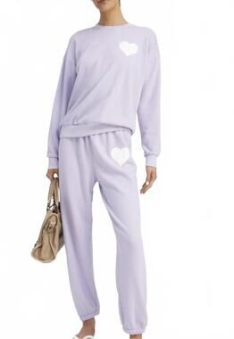 NEW SPRWMN heart sweatpant in lavender